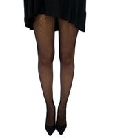Strumpfhose PAMELA MANN - Fishnet With Knitted Bow And Diamantes - schwarz 44-46