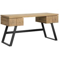 Venda PÍSACÍ STÔL, čierna, farba duba, 150/60/76 cm