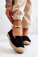 EVENTO Női velúr Espadrilles fekete Joaquin