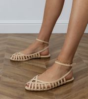 D/CEO Beige Flat Closed Women's Sandals Katers
