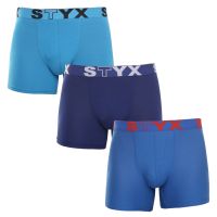 3PACK pánské boxerky Styx long sportovní guma modré (U9676869) L
