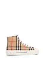 Check Print Cotton Lace-up Sneakers