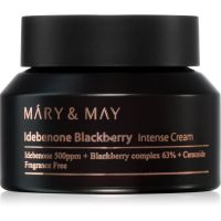 MARY & MAY Idebenone + Blackberry Complex Intensive Total Care Cream rozświetlający krem nawilżający o działaniu przeciwzmarszczkowym 70 g