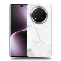 Silikónový čierny obal pre Honor Magic7 Lite 5G - White tile