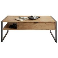Livetastic KONFERENČNÝ STOLÍK, antracitová, farba akácie, drevo, kov, 120/60/45 cm