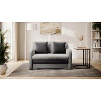 MID.YOU ROZKLADACIA POHOVKA, textil, antracitová, svetlosivá