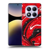 Silikónový prehľadný obal pre Xiaomi Redmi Note 14 Pro 4G - Red black