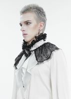 vázanka (plastron) DEVIL FASHION - Ghostly Memories - White