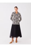 LC Waikiki Women's Plain Chiffon Skirt with Elastic Waist.