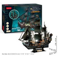 Cubicfun Puzzle 3D Queen Anne's Revenge s LED světlem 293 dílků