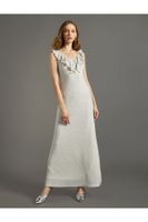 Koton Dámské Šaty s Výstřihem do V Večerní Šaty