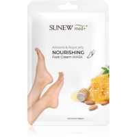 SUNEWMED+ Moisturising Foot Mask with Sweet Almond Oil and Royal Jelly Hydratisierende Maske für Füße 1 Paar