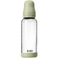 BIBS Baby Glass Bottle Round Latex antikolična steklenička Sage 240 ml