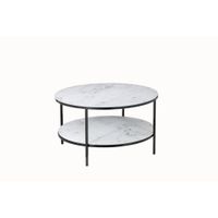 Livetastic KONFERENČNÝ STOLÍK, čierna, biela, kov, sklo, 80/80/45 cm