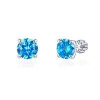 Olivie Strieborné 7mm náušnice PIPPI BLUE 7970