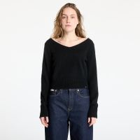 Sweter Calvin Klein Jeans Fluffy Yarn V-Neck Sweater Black L