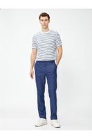 Koton Fabric Trousers Slim Fit Button Detailed Pocket