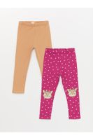 LC Waikiki Lcw Elastic Waist Baby Girl Leggings 2-Pack