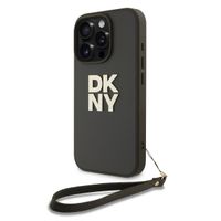 DKNY PU LEATHER Zaščitna prevleka z vrvico Apple iPhone 16 Pro Max zeleno-rjava