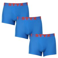 3PACK pánské boxerky Styx sportovní guma modré (3G1167) XL