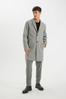 DEFACTO Relax Fit Cashmere Coat Parka Jacket Buttoned Collar Pocket Y8903az24au