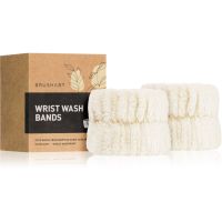 BrushArt Home Salon Wrist wash bands браслети проти затікання води під час вмивання Cream 2 кс