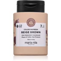 Maria Nila Colour Refresh нежна подхранваща маска без перманентни цветови пигменти цвят Beige Brown 7.23 100 мл.