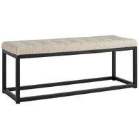 MID.YOU DLHÁ TABURETKA, kov, textil, kompozitné drevo, 120/45/42 cm