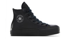 Converse Chuck Taylor All Star Lift Platform Leather - Dámske - Tenisky Converse - Čierne - A12969C - Veľkosť: 39