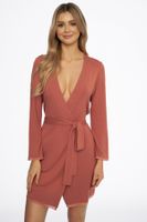 Dámský tenký župan Henderson Alena - viskóza Starorůžová S