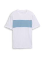 TOM TAILOR Majica  opal / bijela / prljavo bijela