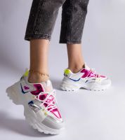 D/CEO Biało-rózowe sneakersy sportowe Sulamita