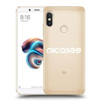 Silikónový prehľadný obal pre Xiaomi Redmi Note 5 Global - Picasee - new logo - white