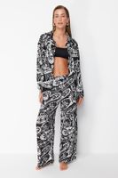 Trendyol Ethnic Patterned Woven Shirt Trousers Set