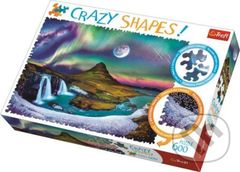 Polární záře nad Islandem - Crazy Shapes - puzzle z kategorie Přírodní scenérie