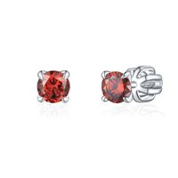 Olivie Strieborné 4mm náušnice PIPPI RED 8361