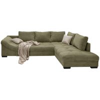 P & B ROHOVÁ SEDAČKA, textil, olivovozelená