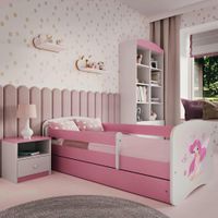 MID.YOU POSTEĽ PRE DETI A MLÁDEŽ 80/160 cm, biela, pink