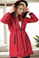 Z9762 DEWBERRY WOMEN'S COAT-BURGUNDY