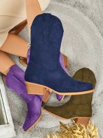 Kowbojskie buty zamszowe damskie Resti