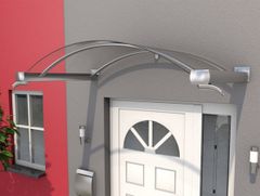 Vchodová strieška GUTTAVORDACH BV/B 200 x 90 cm strieborná / číra GU7210436