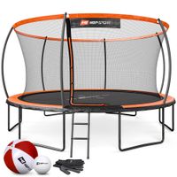 Gartentrampolin - 14ft - 427 cm - Innennetz Orange/Schwarz