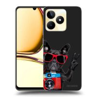 Silikónový čierny obal pre Realme C53 - Francúzsky Buldoček