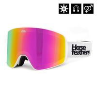 HORSEFEATHERS Okuliare na snowboard Lynx - white/mirror pink