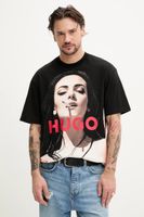 HUGO Bavlnené tričko HUGO Duwedie