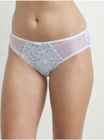 Modro-bílé dámské vzorované kalhotky Dim GENEROUS COTTON BIO SLIP