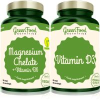 GreenFood Nutrition Magnesium Chelate with Vitamin B6 + Vitamin D3 sada na podporu imunitného systému