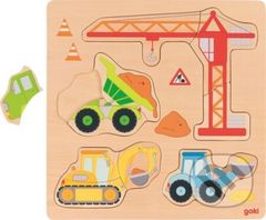 Dřevěné vkládací puzzle Na stavbě - puzzle z kategorie Maxi dílky