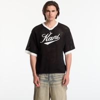 T-shirt Karl Kani Cursive Varsity Crochet Boxy T-Shirt Black M