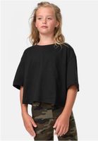 Short girls' shirt kimono black